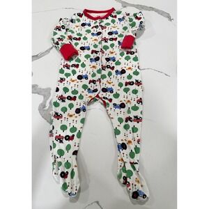 Frugi Tractor Print Organic‎ Cotton Footed Pajamas PJs 18-24 Months
